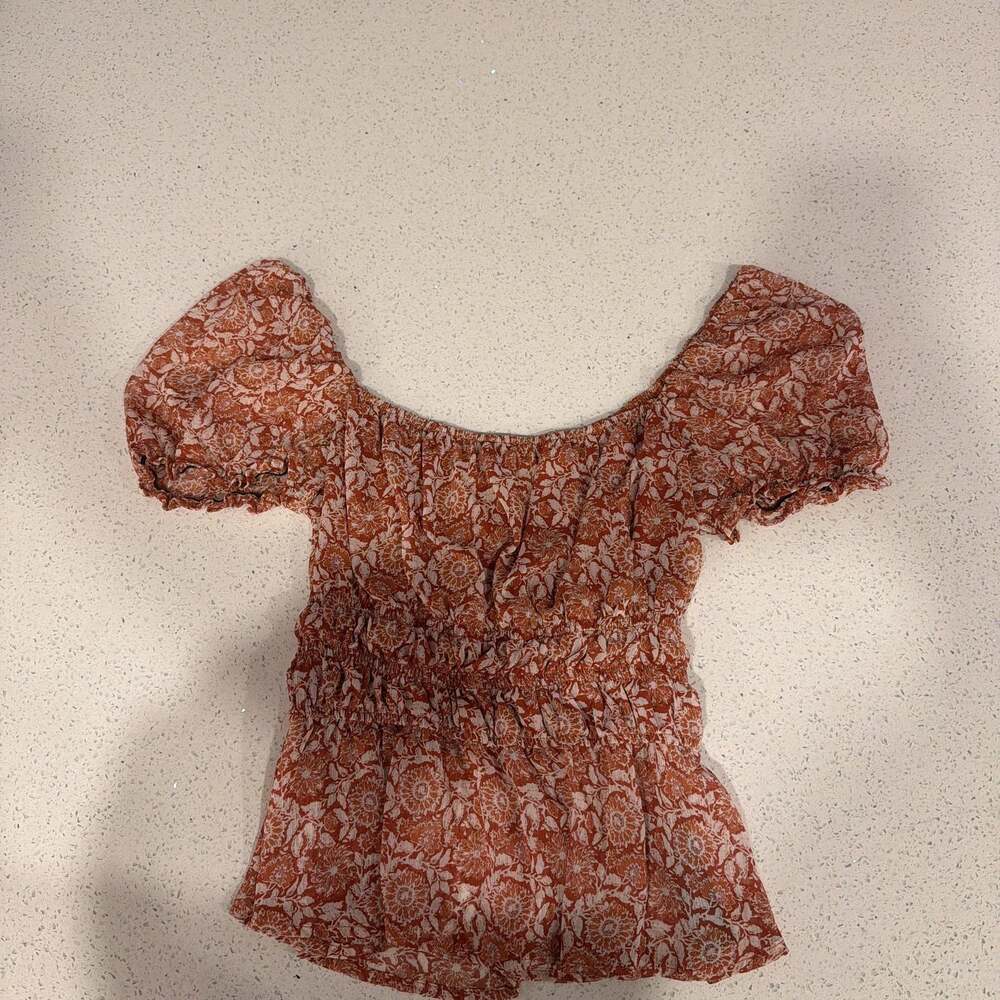 Ash & Violet Women's Floral Peasant Top